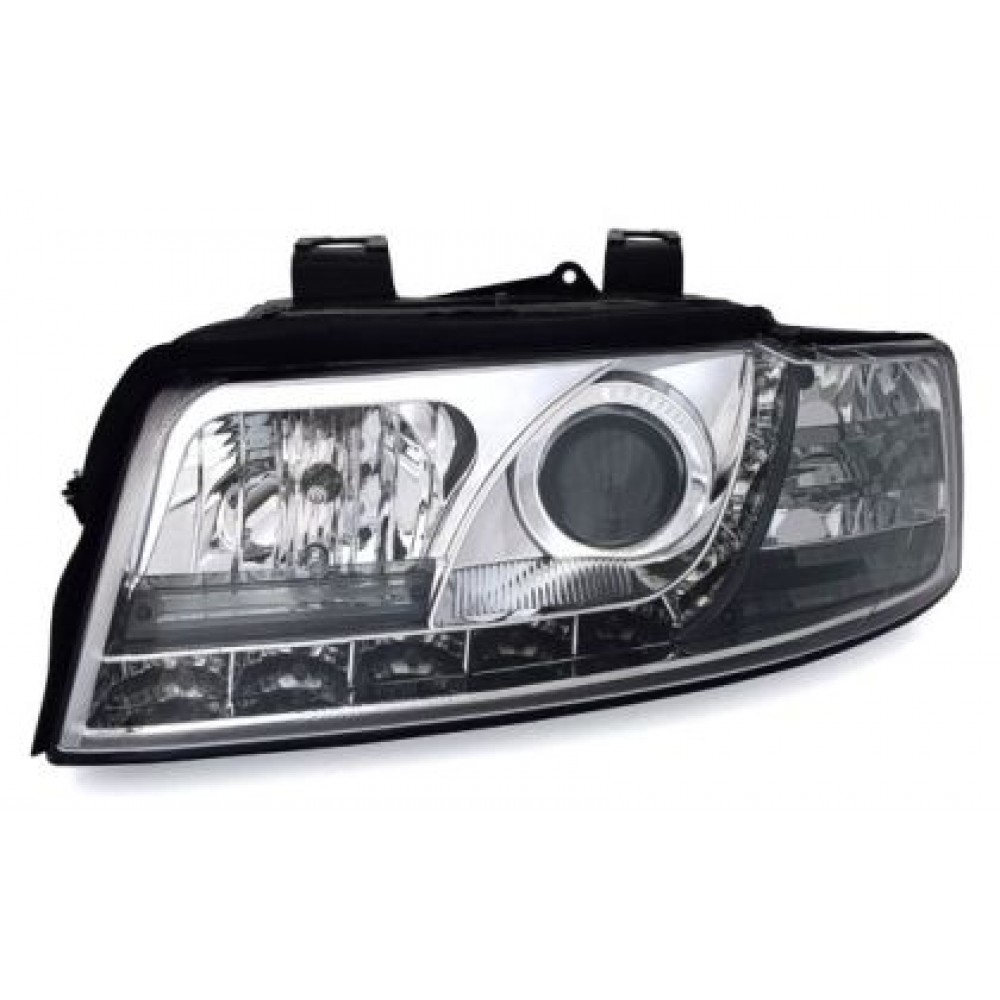 Кристални фарове за Audi A4 Dayline (2001-2004) - хром