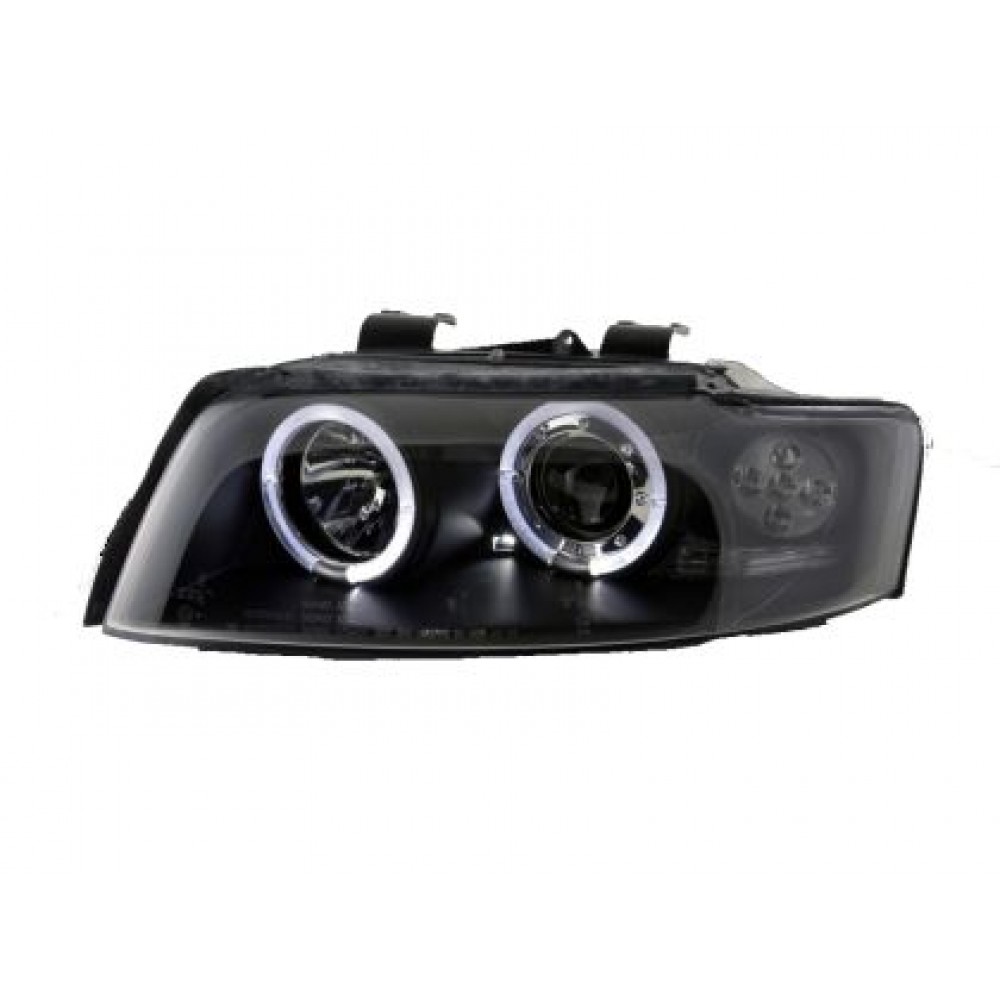 Кристални фарове  Angel Eyes AUDI A4 (2001-2004) - черни