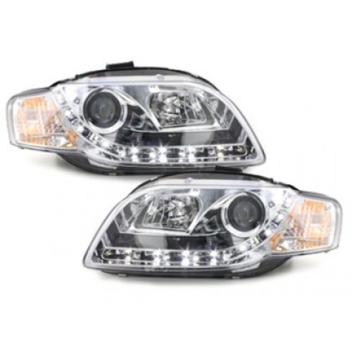 Кристални фарове  DAYLIGHTS AUDI A4 (2004-2008) - хром
