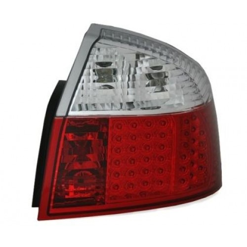 Диодни стопове  AUDI A4  (01-04) - червени / хром