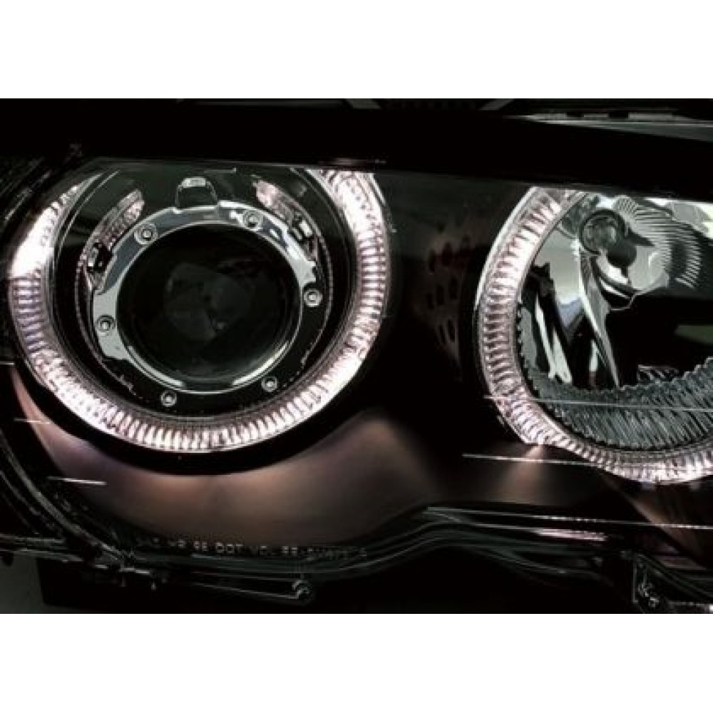Кристални фарове с CCFL за BMW E46 седан (1998-2001) - хром