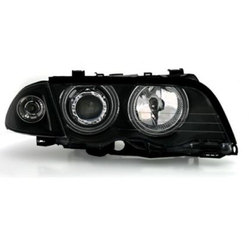 Кристални фарове за BMW E46 седан (1998-2001) - черни с CCFL