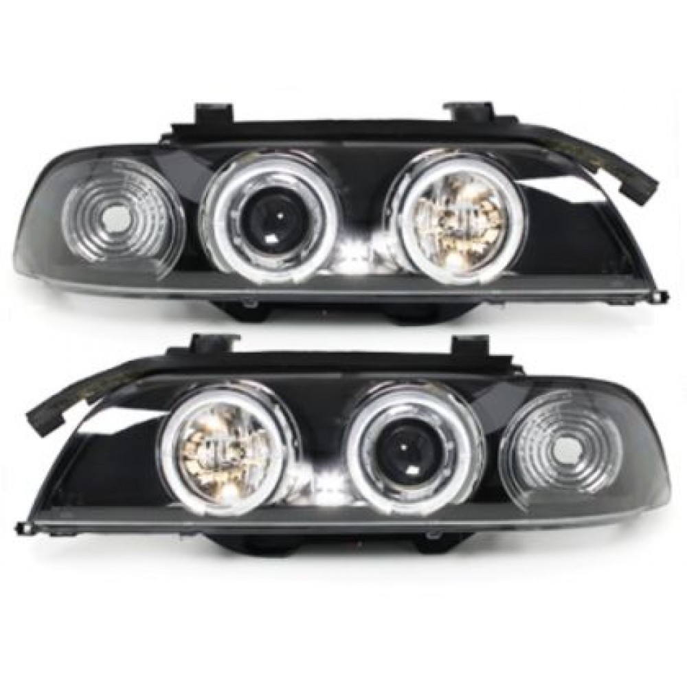 Кристални фарове  Angel Eyes BMW E39  (1995-2003) - черни