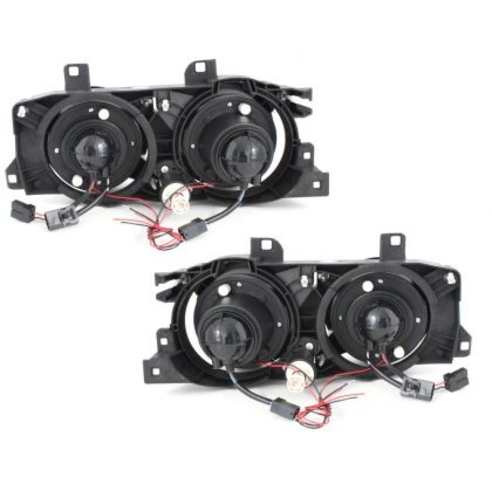 Кристални фарове  Angel Eyes BMW E32 / E34  (89-95) - хром