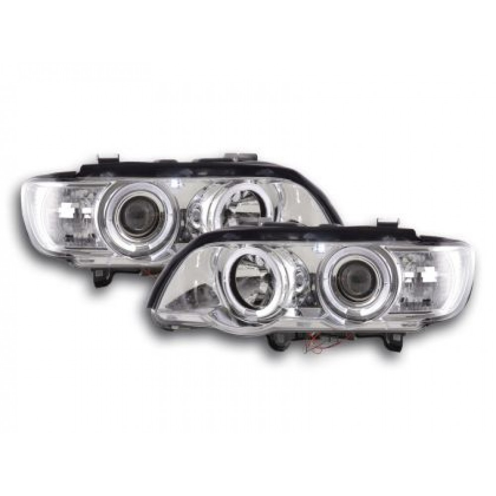 Кристални фарове  Angel Eyes BMW X5  (99-03) - хром