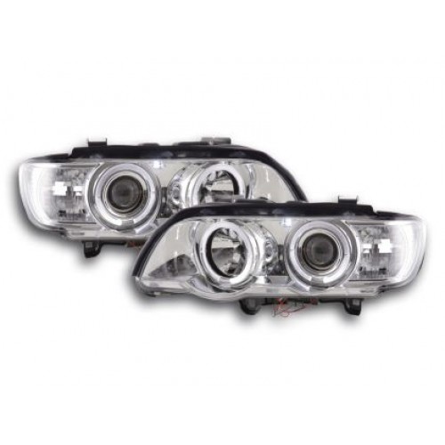 Кристални фарове  Angel Eyes BMW X5  (99-03) - хром