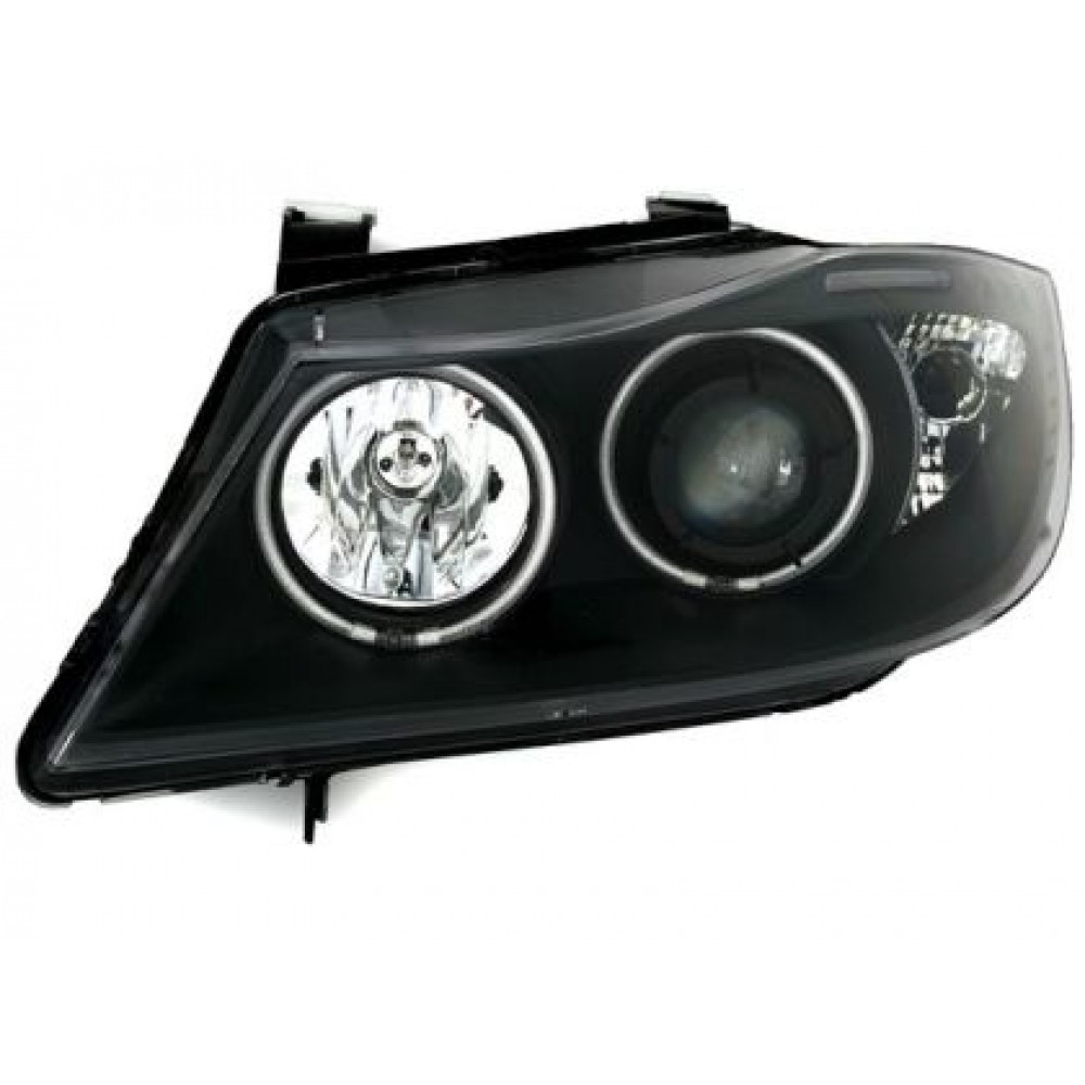 Кристални фарове  Angel Eyes BMW E90  (2005-2009) - черни