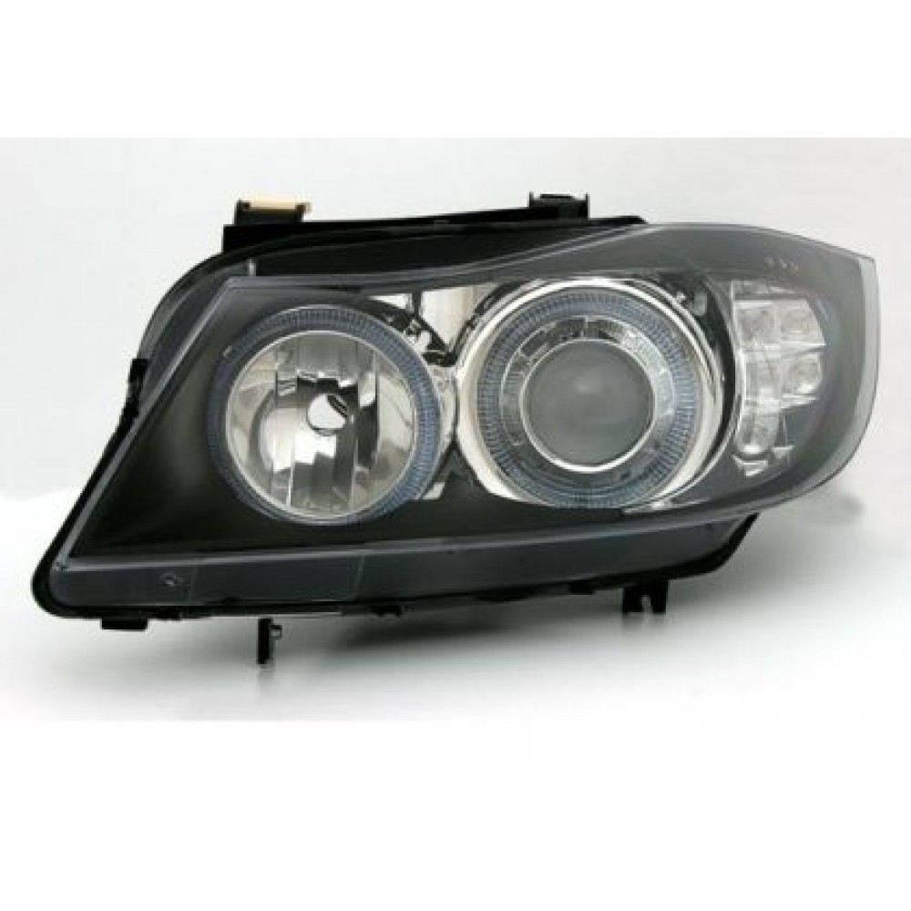 Кристални фарове  Angel Eyes BMW E90  (2005-2009) - черни