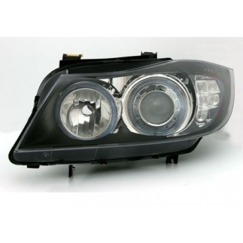 Кристални фарове  Angel Eyes BMW E90  (2005-2009) - черни