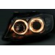 Кристални фарове  Angel Eyes BMW E90  (2005-2009) - черни