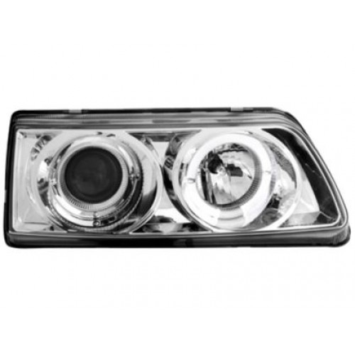Кристални фарове ANGEL EYES CRX (90-91) с 1 ринг и лупа  - хром 