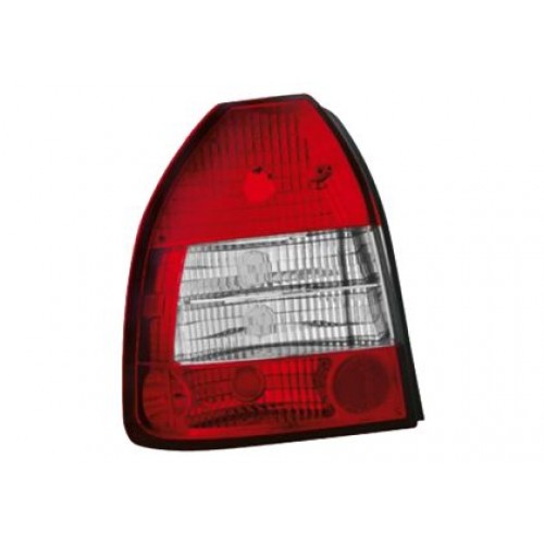 Кристални стопове HONDA CIVIC 3D (1996-2001) - Червени / Хром 