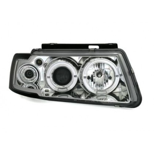 Кристални фарове  Angel Eyes VW PASSAT 3B/ B5 (97-00)  - хром