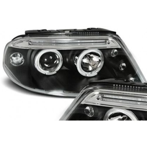 Кристални фарове  Angel Eyes VW PASSAT  B5.5 (01-05)  - черни