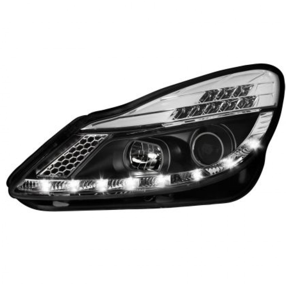 Кристални фарове  OPEL CORSA  D (2006-2010) - черни
