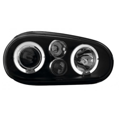 Кристални фарове  Angel Eyes GOLF IV R32  - черни
