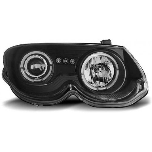 Кристални фарове Angel eyes Chrysler 300M (1999-2004) - черни