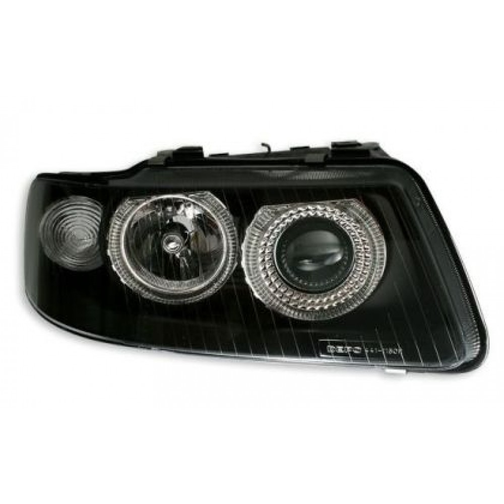 Кристални фарове ANGEL EYES Audi A3 (2000-2003) - черни