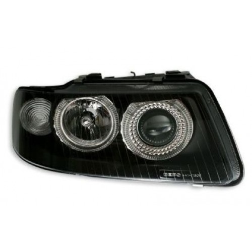 Кристални фарове ANGEL EYES Audi A3 (2000-2003) - черни