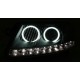 Кристални фарове за Audi A6 Dayline (2004-2007) - черни