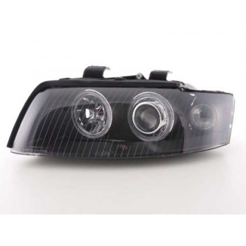 Кристални фарове за Angel Eyes AUDI A4 (2001-2004) - черни