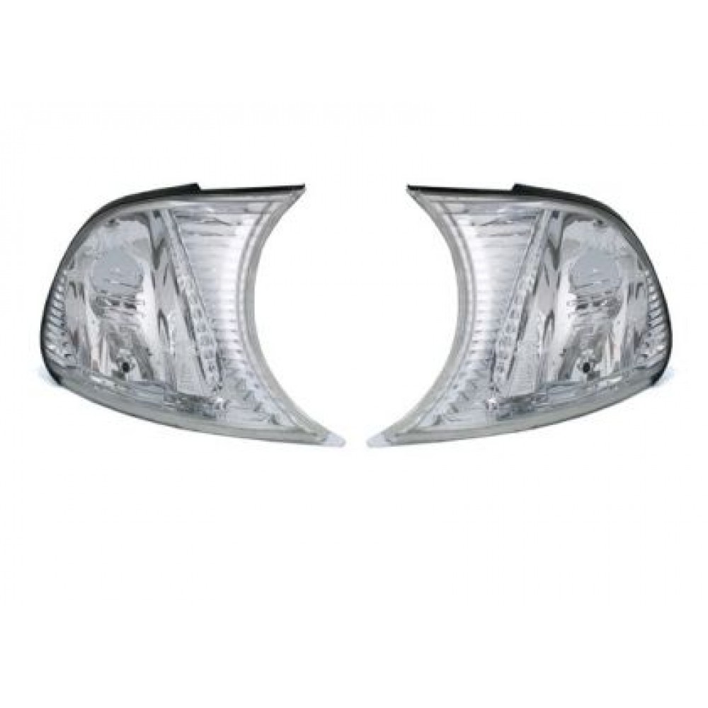 Кристални мигачи до фара BMW E46 купе / кабрио (01-03) - хром