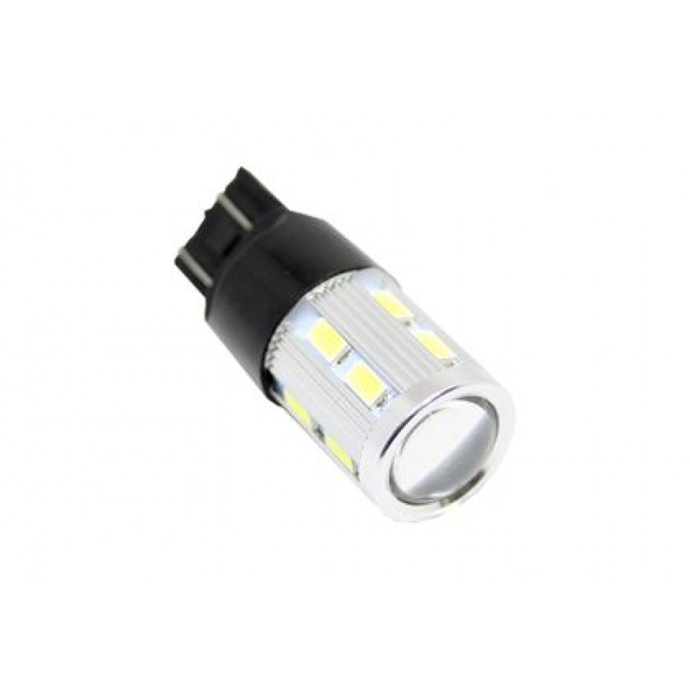 Диодна крушка тип T20 CANBUS с 16 SMD диода и лупа 5630 двойна светлина бяла
