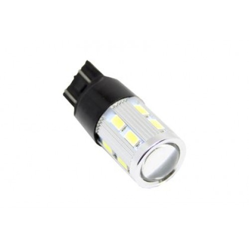 Диодна крушка тип T20 CANBUS с 16 SMD диода и лупа 5630 двойна светлина бяла