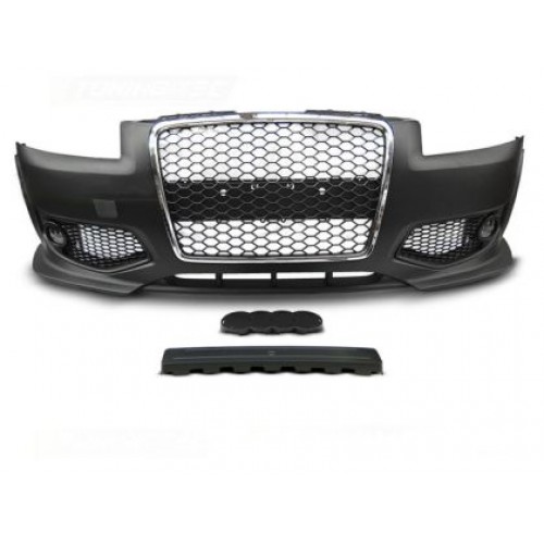 Предна броня за Audi A3 8P (2005-2008) - RS Дизайн с хром решетка
