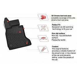 3D Гумени стелки за TOYOTA Yaris (2011-2018) 4 pcs.