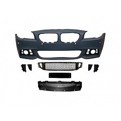 Предна броня за BMW F10 / F11 facelift (2014+) - M-Tech дизайн с отвори за парктроник, с отвори за пръскалки грундирана