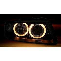 Кристални фарове ANGEL EYES Audi A3 (2000-2003) - черни Кристални фарове ANGEL EYES Audi A3 (2000-2003) - черни