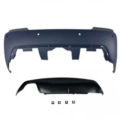 Задна броня за BMW E60 sedan (2003-2007) - M-Tech дизайн с отвори за парктроник 24mm грундирана